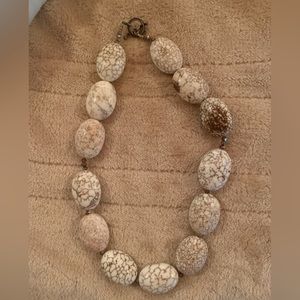 Off white bead necklace